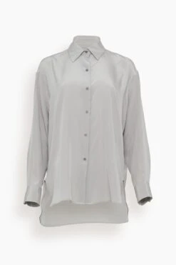 NILI LOTAN Julien Shirt In Storm Grey