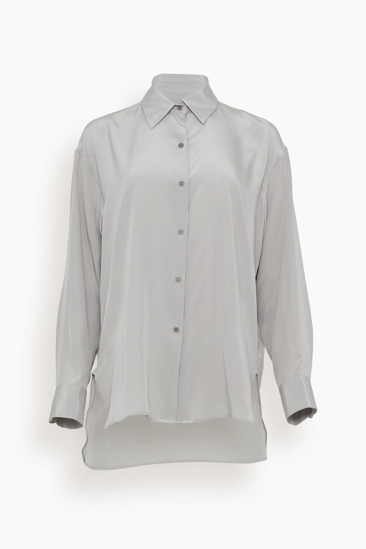 NILI LOTAN Julien Shirt In Storm Grey 1 NILI LOTAN Julien Shirt In Storm Grey