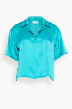 Rhett Silk Polo In Viv