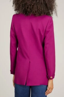 New Vittoria Signature Double Breasted Jacket In Magenta -Dries Van Noten Shop callas milano new vittoria signature double breasted jacket in magenta 3