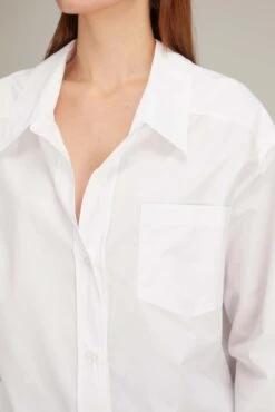 Petra Cotton Poplin Oversize Shirt In White -Dries Van Noten Shop callas milano petra cotton poplin oversize shirt in white 4 1
