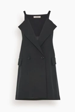 DOROTHEE SCHUMACHER Striking Coolness Dress In Pure Black