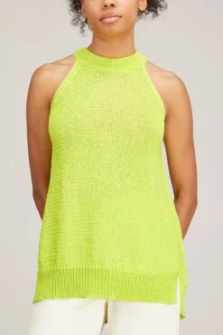 Kuhra Top In Lime -Dries Van Noten Shop christian wijnants khura top in lime 2