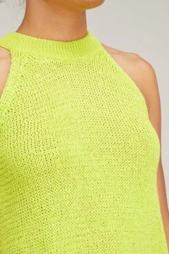 Kuhra Top In Lime -Dries Van Noten Shop christian wijnants khura top in lime 4