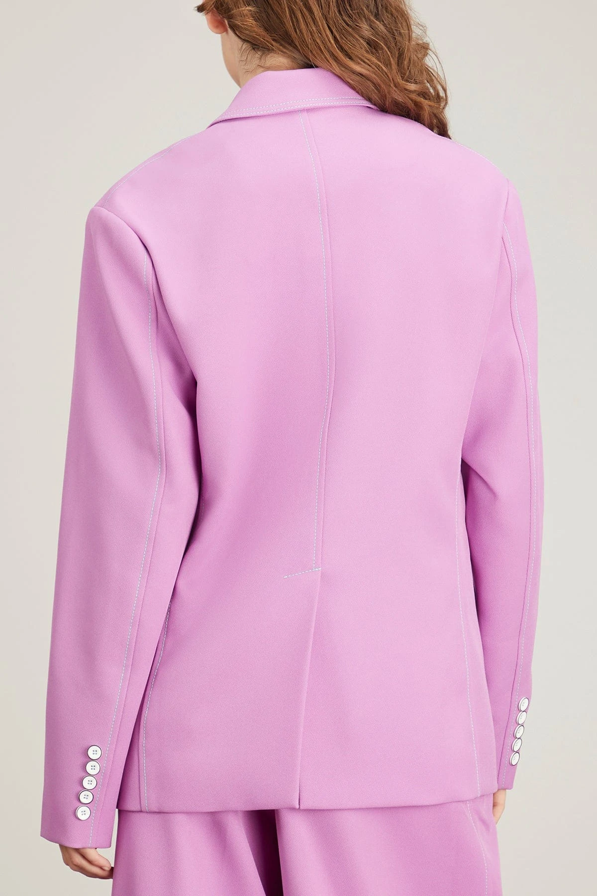 Oversized Unstructured Jacket In Grape 4 Oversized Unstructured Jacket In Grape - Image 4
