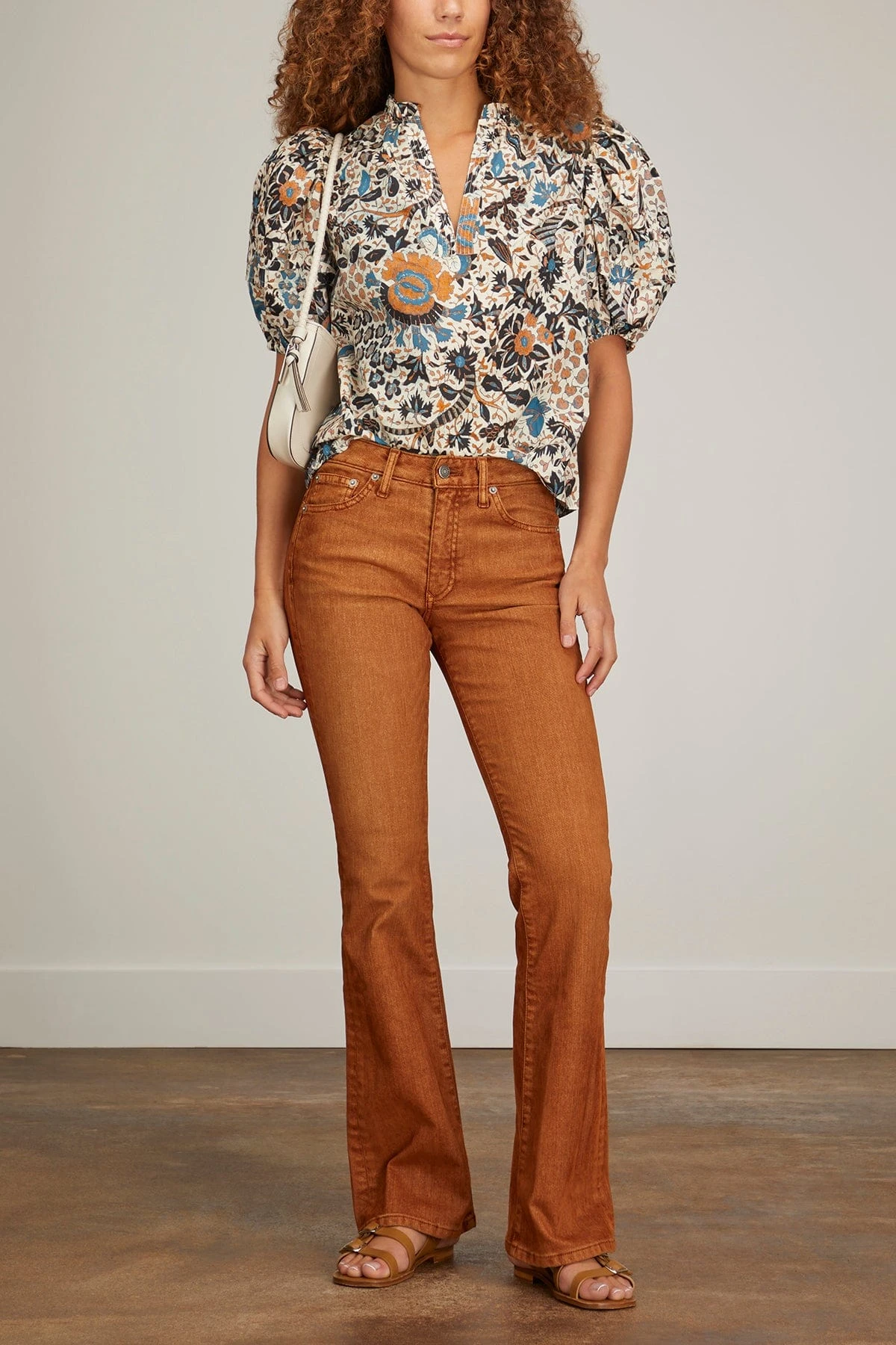 Camila Mid Rise Boot Cut Jean In Rust 2 Camila Mid Rise Boot Cut Jean In Rust - Image 2