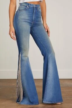 Heidi Sling Super High Rise Super Bell Trouser In Taylor Medium Denim -Dries Van Noten Shop cout heidi sling super high rise super bell trouser in taylor medium denim 2