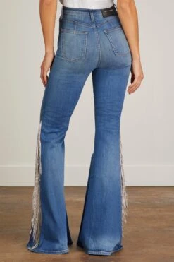 Heidi Sling Super High Rise Super Bell Trouser In Taylor Medium Denim -Dries Van Noten Shop cout heidi sling super high rise super bell trouser in taylor medium denim 3