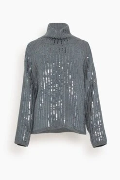 DOROTHEE SCHUMACHER Sequin Statement Pullover In True Grey
