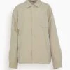 Padded Coach Shirt In Sand Beige