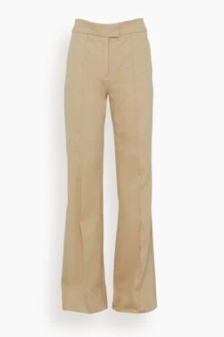 Straight Leg Trouser In Khaki