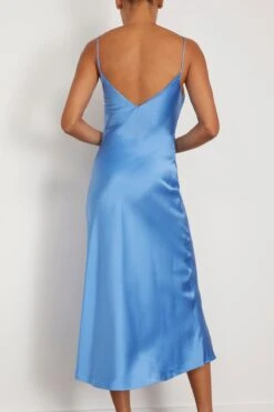 Midi Bias Slip Dress In Cornflower Blue 7 Midi Bias Slip Dress In Cornflower Blue -Dries Van Noten Shop dannijo MidiBiasSlipDressinCornflowerBlue 3