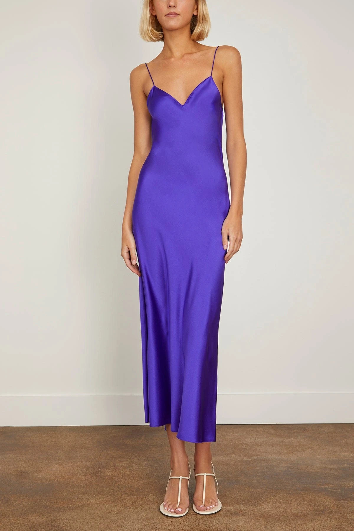 Midi Bias Slip Dress In Ultraviolet 3 Midi Bias Slip Dress In Ultraviolet - Image 3