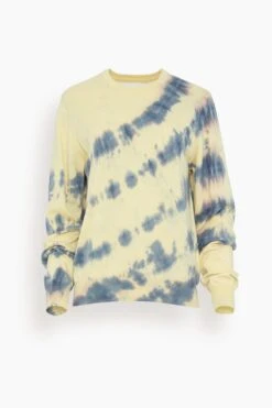 Samsoe Samsoe Audree Crewneck In Tie Dye Yellow
