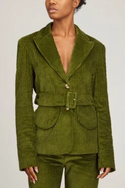 Andy Velvet Jacket In Kaki -Dries Van Noten Shop destree andy velvet jacket in kaki 2