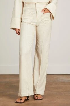 Yoshi Pant In Ecru Fleck -Dries Van Noten Shop destree yoshi pant in ecru fleck 2