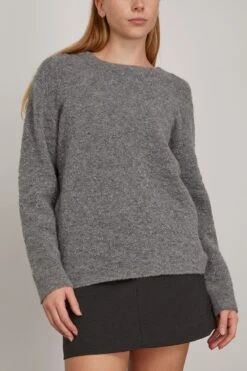 DOROTHEE SCHUMACHER Flower Sparkle Pullover In Calm Grey -Dries Van Noten Shop dorothee FlowerSparklePulloverinCalmGrey 2