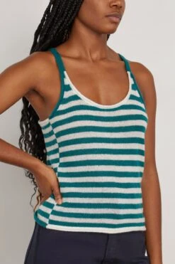 DOROTHEE SCHUMACHER Fresh Stripes Twinset In Green And White Mix -Dries Van Noten Shop dorothee FreshStripesTwinsetinGreenandWhiteMix 4