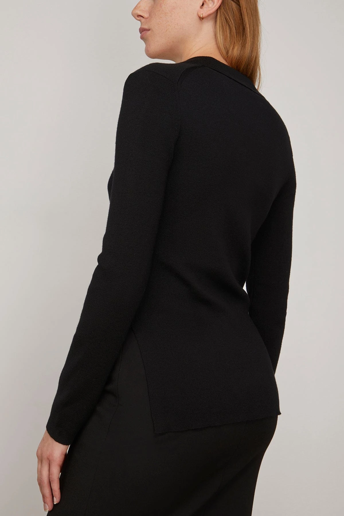 DOROTHEE SCHUMACHER Merino Elegance Pullover In Pure Black 4 DOROTHEE SCHUMACHER Merino Elegance Pullover In Pure Black - Image 4