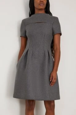 DOROTHEE SCHUMACHER Modern Softness Dress In Charcoal Grey Melange -Dries Van Noten Shop dorothee ModernSoftnessDressinCharcoalGreyMelange 2