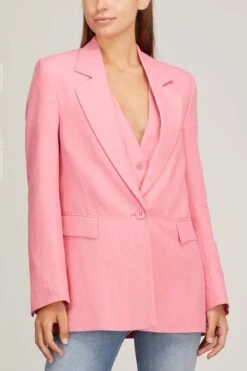 DOROTHEE SCHUMACHER Colorful Lightness Jacket In Bright Pink -Dries Van Noten Shop dorothee schumacher colorful lightness jacket in bright pink 2