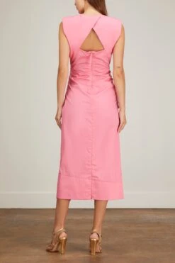 DOROTHEE SCHUMACHER Draped Sophistication Dress In Bright Pink -Dries Van Noten Shop dorothee schumacher draped sophistication dress in bright pink 3
