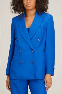 DOROTHEE SCHUMACHER Summer Cruise Jacket In Royal Blue 6 DOROTHEE SCHUMACHER Summer Cruise Jacket In Royal Blue -Dries Van Noten Shop dorothee schumacher summer cruise jacket in royal blue 2
