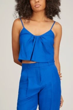 DOROTHEE SCHUMACHER Summer Cruise Top In Royal Blue 6 DOROTHEE SCHUMACHER Summer Cruise Top In Royal Blue -Dries Van Noten Shop dorothee schumacher summer cruise top in royal blue 2