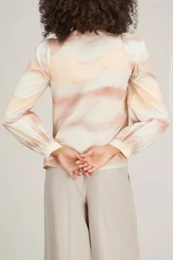 DOROTHEE SCHUMACHER Sunny Dunes Blouse In Pastel Waves -Dries Van Noten Shop dorothee schumacher sunny dunes blouse in pastel waves 3
