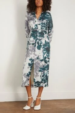 Dries Van Noten Dellas Dress In Petrol -Dries Van Noten Shop dries DellasDressinPetrol 2