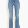 MOTHER High Waist Weekender Slice Heel Jean In Belle De Jour