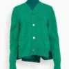 Sacai Wool Knit Cardigan In Green