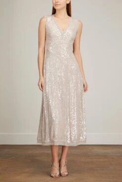 Erdem Denise Sleeveless Ankle Length V-Neck Dress In Ice Pink 7 Erdem Denise Sleeveless Ankle Length V-Neck Dress In Ice Pink -Dries Van Noten Shop erdem DeniseSleevelessAnkleLengthV NeckDressinIcePink 2