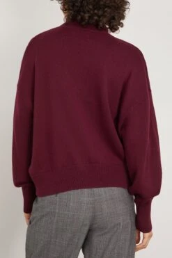 Nash Turtleneck Sweater In Dark Plum -Dries Van Noten Shop etoileisabelmarant NashTurtleneckSweaterinDarkPlum 3