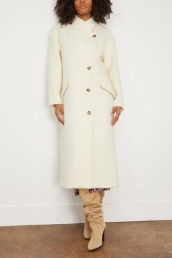 Sabine Coat In Ecru -Dries Van Noten Shop etoileisabelmarant SabineCoatinEcru 2