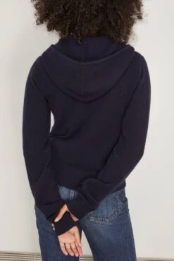 Hood Cardigan In Navy -Dries Van Noten Shop extremecashmere HoodCardiganinNavy 3