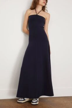 Diana Halterneck Dress In Navy -Dries Van Noten Shop extrremecashmere DianaHalterneckDressinNavy 2