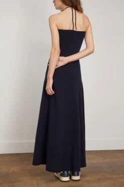 Diana Halterneck Dress In Navy -Dries Van Noten Shop extrremecashmere DianaHalterneckDressinNavy 3
