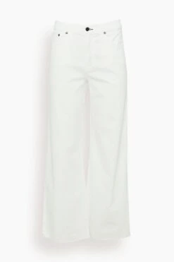 Crop Wide Leg Pant In Ivory