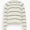 Relief Stripes Sweater In Cream