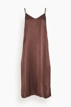 Eve Slip Dress In Chocolate