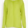 DOROTHEE SCHUMACHER Essential Twist Pullover In Acid Green