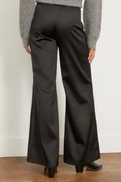 FORTE_FORTE Stretch Duchesse Wide Leg Pant In Noir -Dries Van Noten Shop forte StretchDuchesseWideLegPantinNoir 3