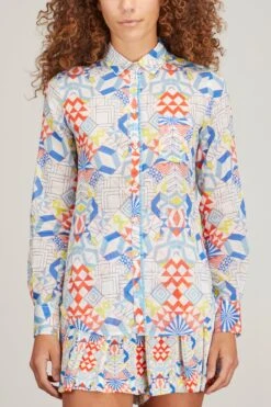 FORTE_FORTE Dancing Constellation Print Voile Shirt In Lips 7 FORTE_FORTE Dancing Constellation Print Voile Shirt In Lips -Dries Van Noten Shop forte dancing constellation print voile shirt in lips 2