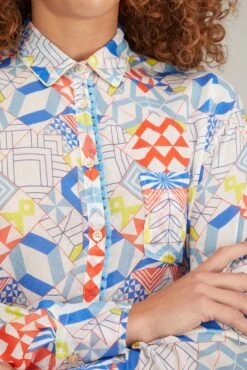 FORTE_FORTE Dancing Constellation Print Voile Shirt In Lips 9 FORTE_FORTE Dancing Constellation Print Voile Shirt In Lips -Dries Van Noten Shop forte dancing constellation print voile shirt in lips 4 1