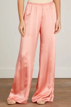 FORTE_FORTE Elasticated Flare Pants In Peach Pink -Dries Van Noten Shop forte elasticated flare pants in peach pink 2