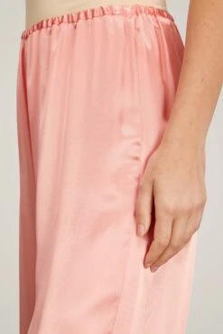 FORTE_FORTE Elasticated Flare Pants In Peach Pink -Dries Van Noten Shop forte elasticated flare pants in peach pink 4 1