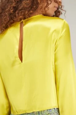 FORTE_FORTE Shining Satin Roundneck Top In Lollypop -Dries Van Noten Shop forte shining satin roundneck top in lollypop 4 1