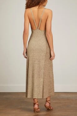 Ganni Melange Knit Maxi Dress In Brandy Brown 7 Ganni Melange Knit Maxi Dress In Brandy Brown -Dries Van Noten Shop ganni melange knit maxi dress in brandy brown 3
