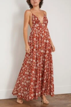 Valentine Dress In Carnelian -Dries Van Noten Shop hannah ValentineDressinCarnelian 2